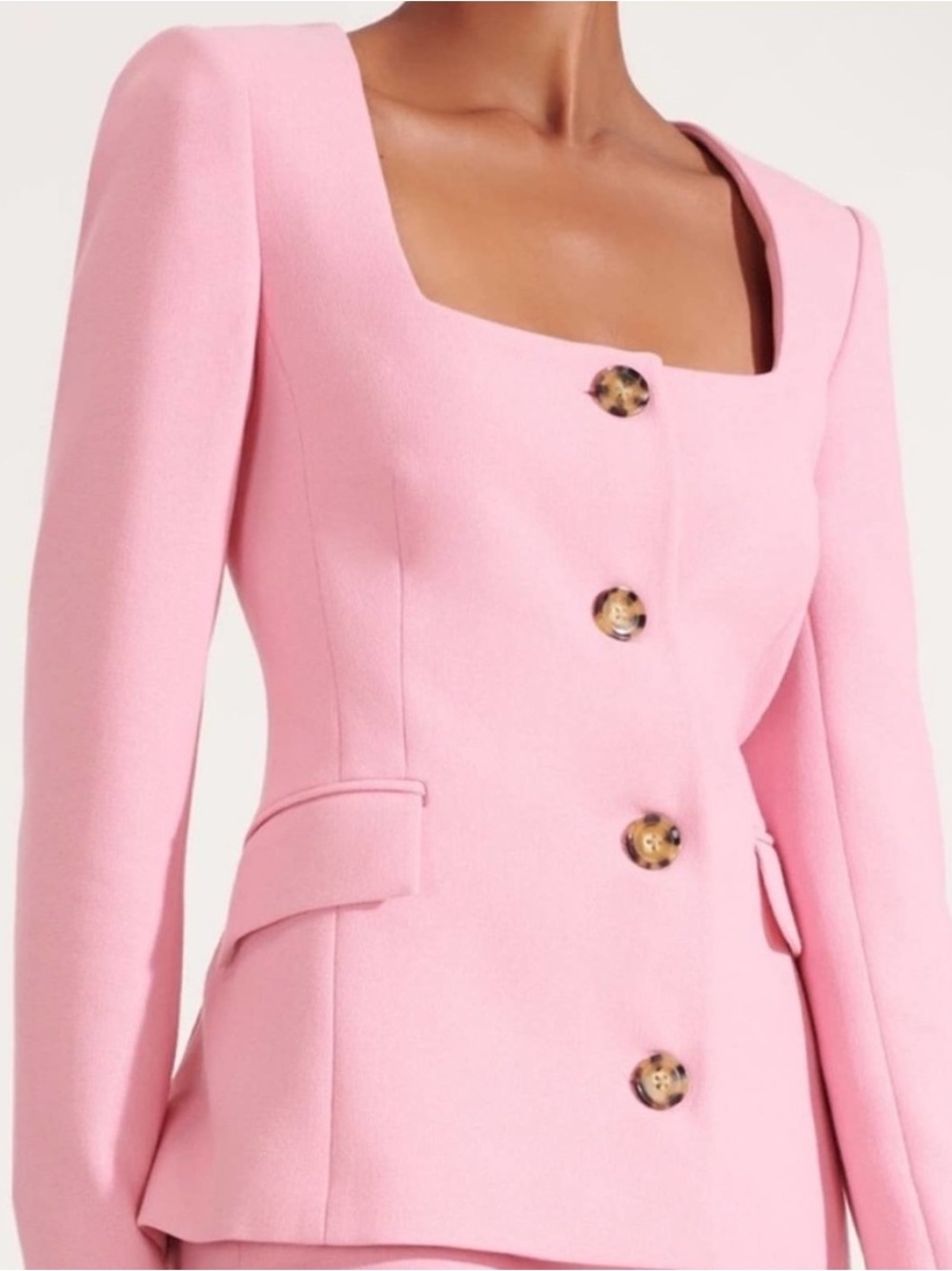 Veronica Beard Ria Woven Pink Blazer Jacket Size 0